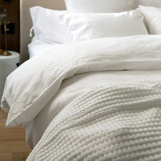 Cubrecama Cuadrille Blanco Individual 180 cm x 240 cm