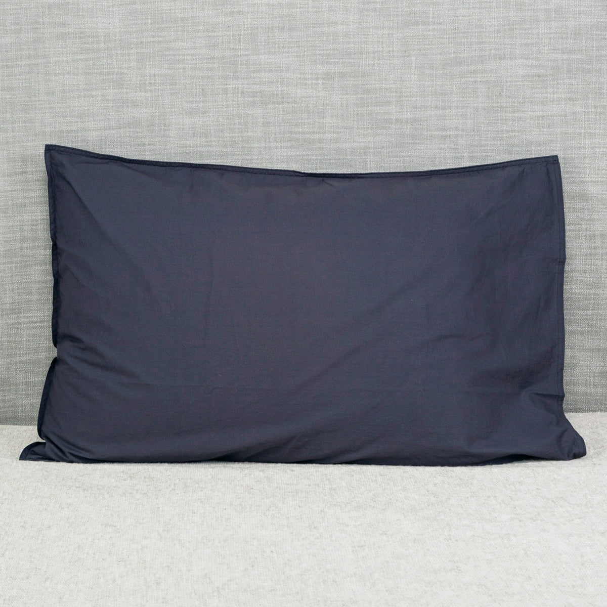 Funda Decorativa Percal Stone Wash | 200 Hilos Individual 70 cm x 50 cm Noche