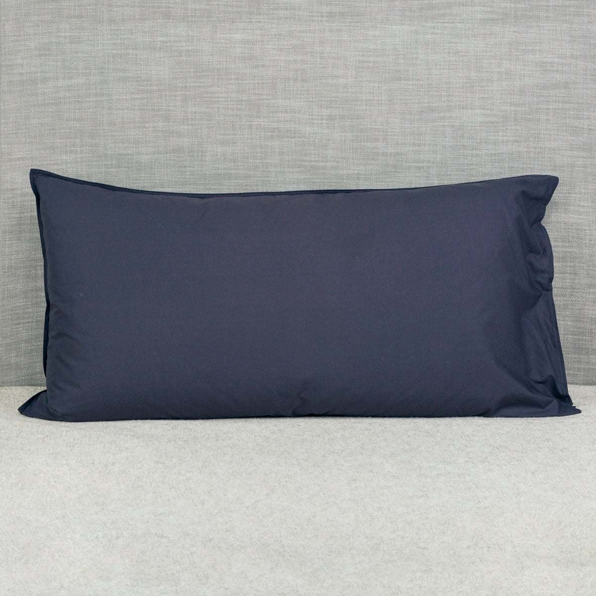 Funda Decorativa Percal Stone Wash | 200 Hilos King Size 90 cm x 50 cm Noche