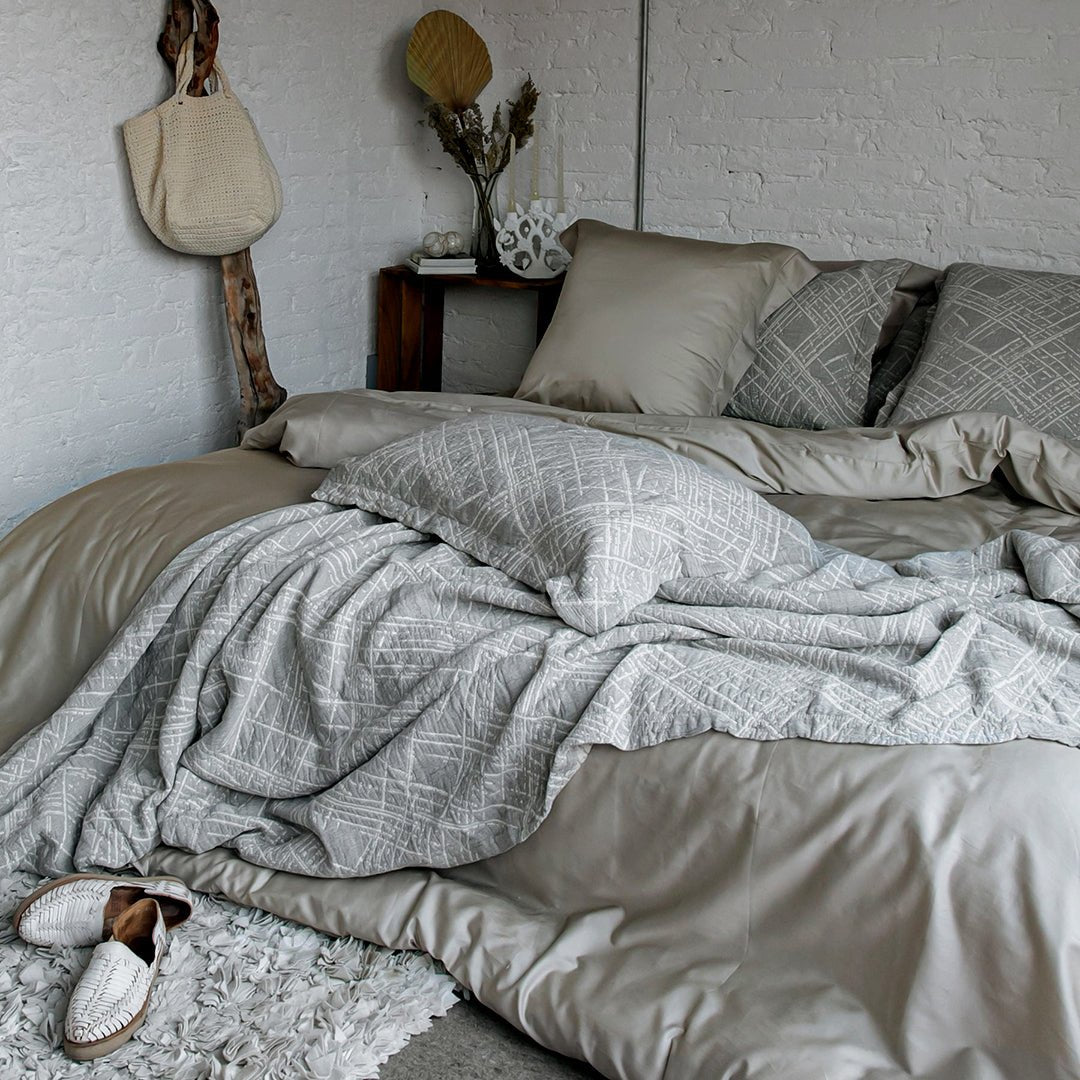 CUBRECAMA CUARZO - Mint & Lime