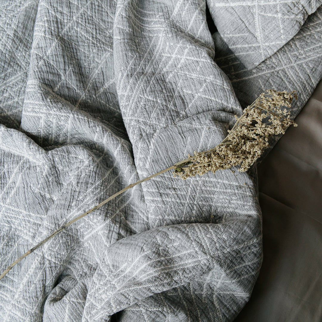 CUBRECAMA CUARZO - Mint & Lime