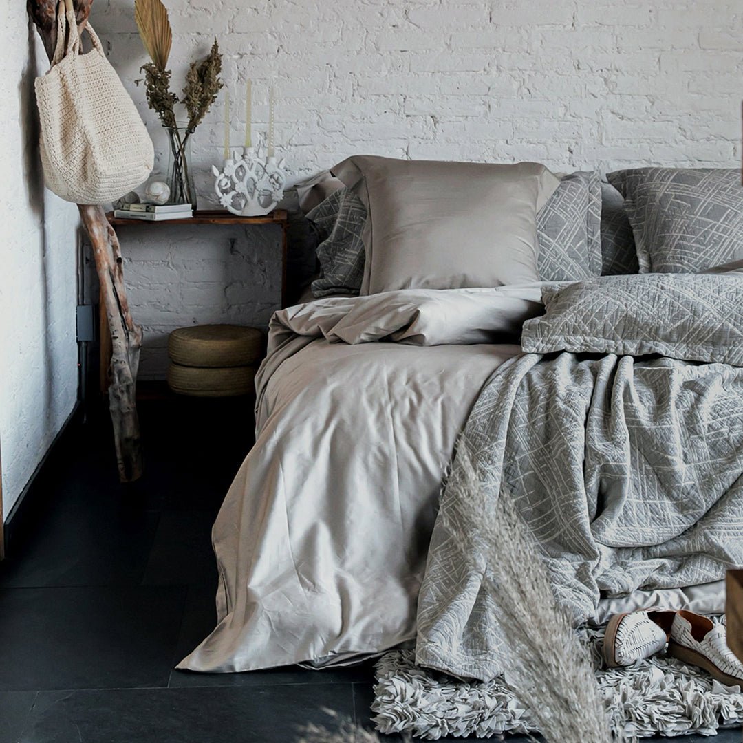 CUBRECAMA CUARZO - Mint & Lime