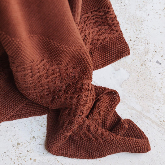 FRAZADA VESTIGIO - Mint & Lime