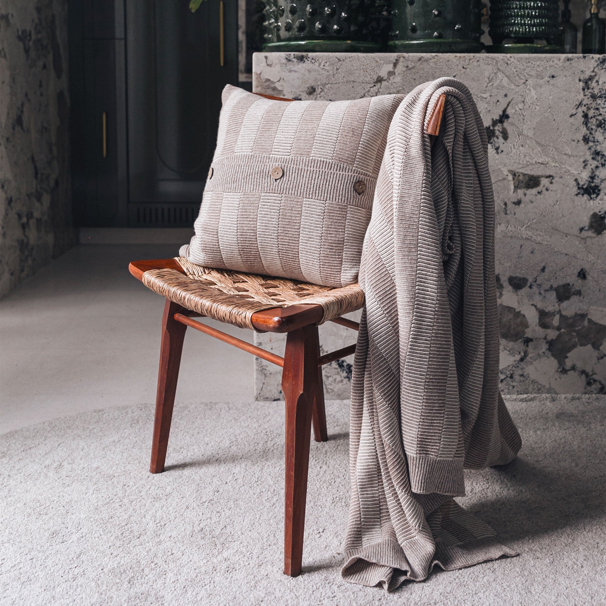 FUNDA DE COJÍN CARRARA - Mint & Lime