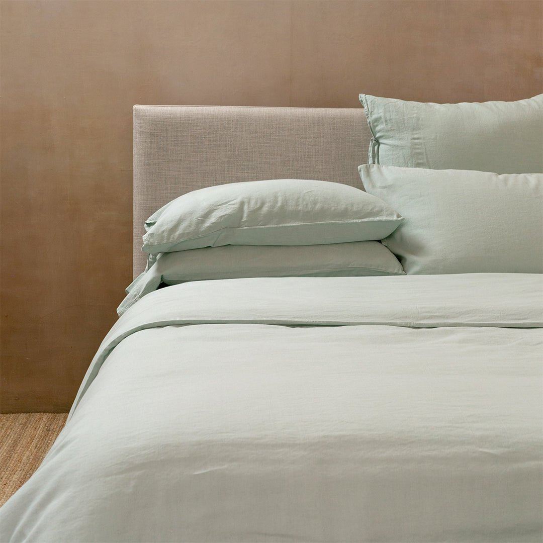FUNDA DE EDREDÓN LINO/ALGODÓN - Mint & Lime