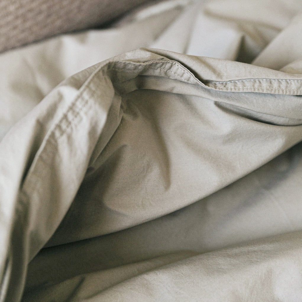 FUNDA DE EDREDÓN PERCAL STONE WASH - Mint & Lime