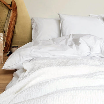 FUNDA DE EDREDÓN PERCAL STONE WASH - Mint & Lime