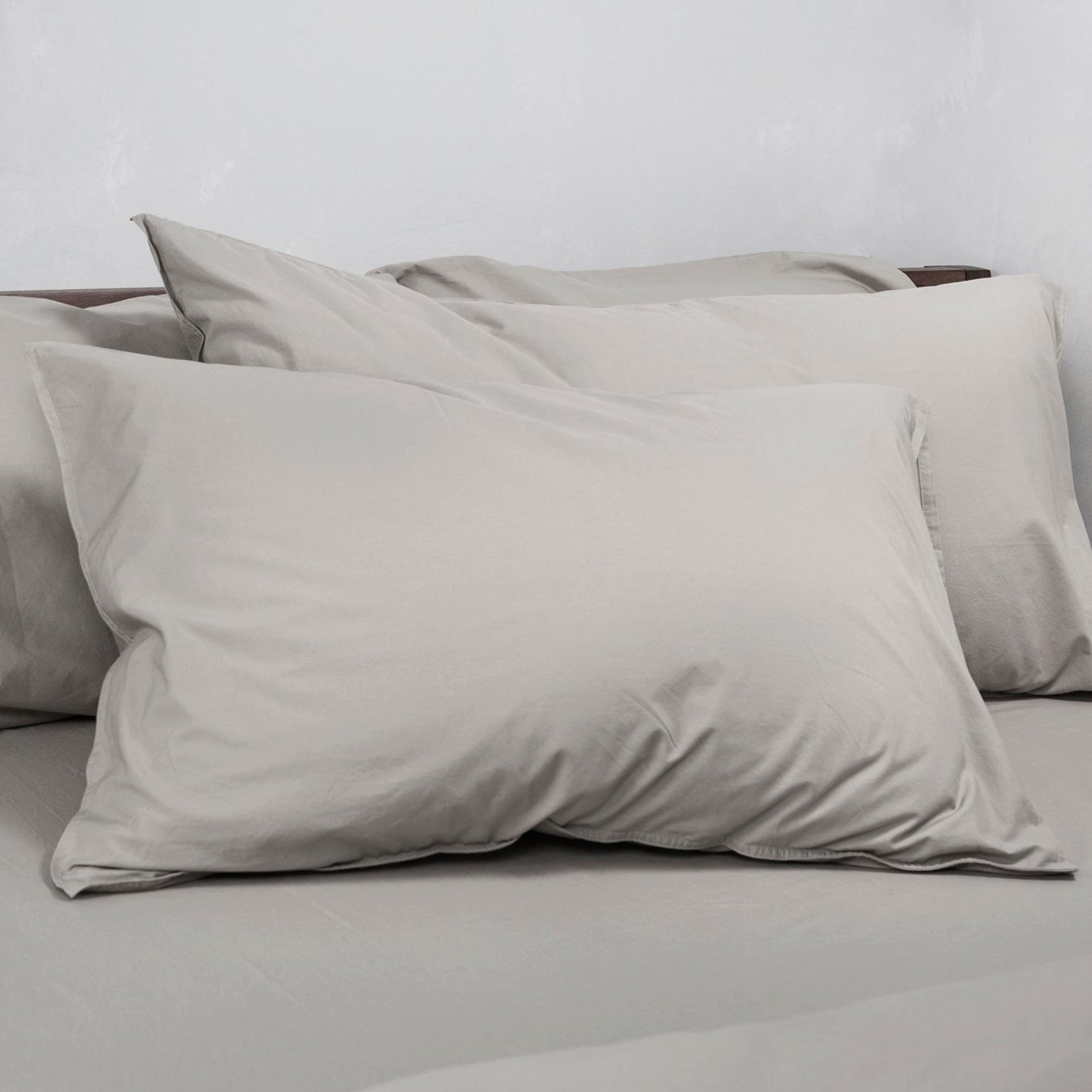 FUNDA DECORATIVA PERCAL STONE WASH - Mint & Lime