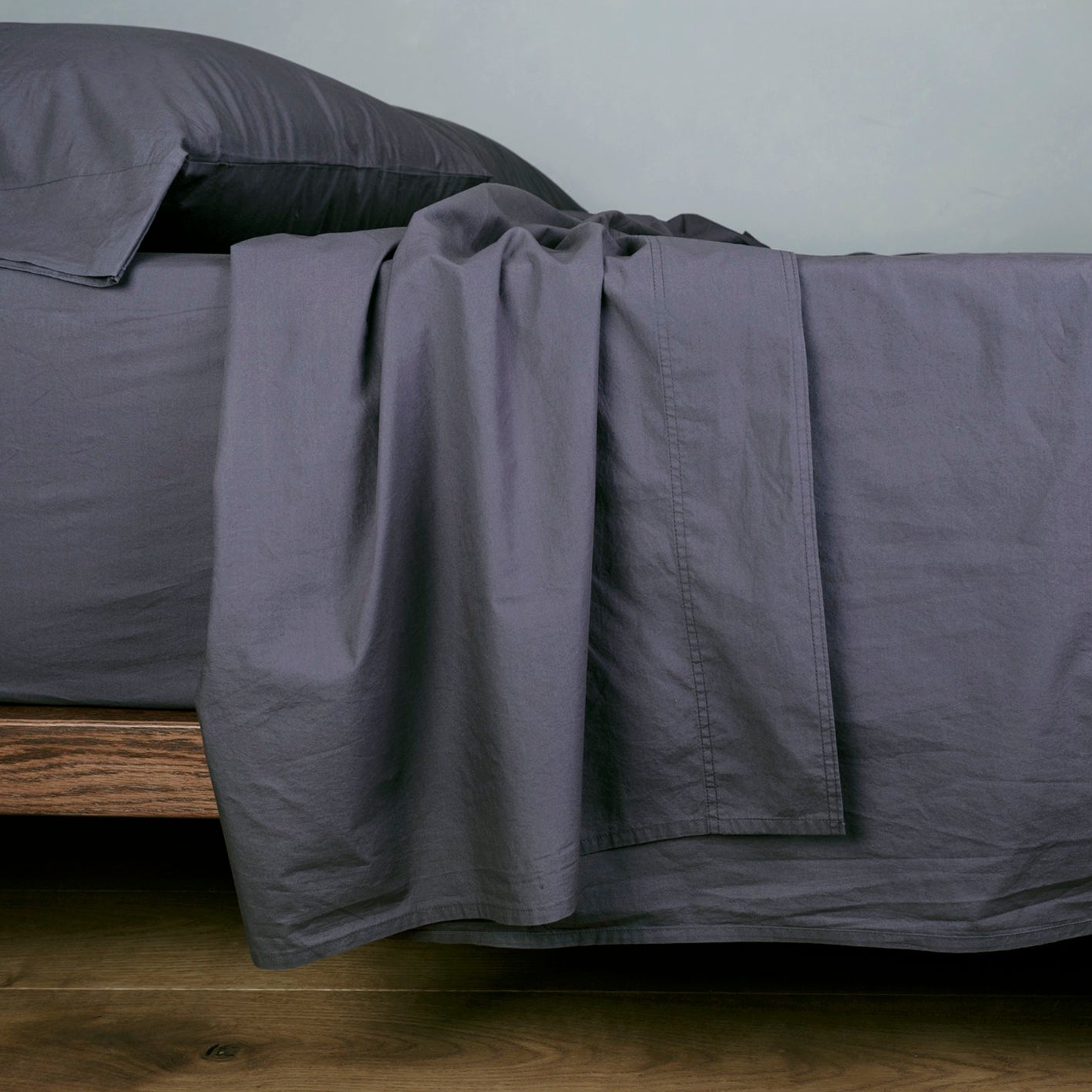 JUEGO DE SÁBANAS PERCAL STONE WASH - Mint & Lime